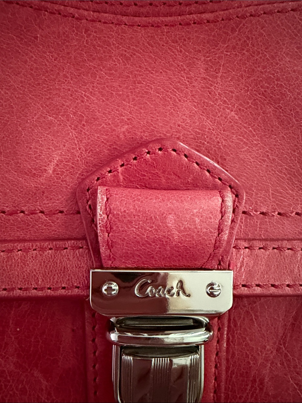 Coach Layla 18160- Camelia Leather- Crossbody or Shoulder Bag w Silver Hardware - Picture 10 of 10